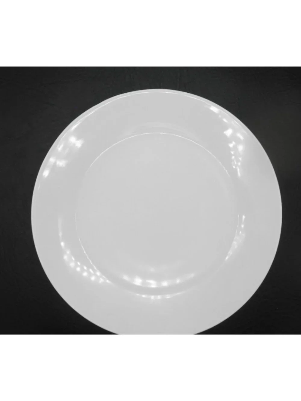 IKEA 17208 White Dinner Plates Set of 4 Made in Turkey 10.25 Inches Slanted Rim